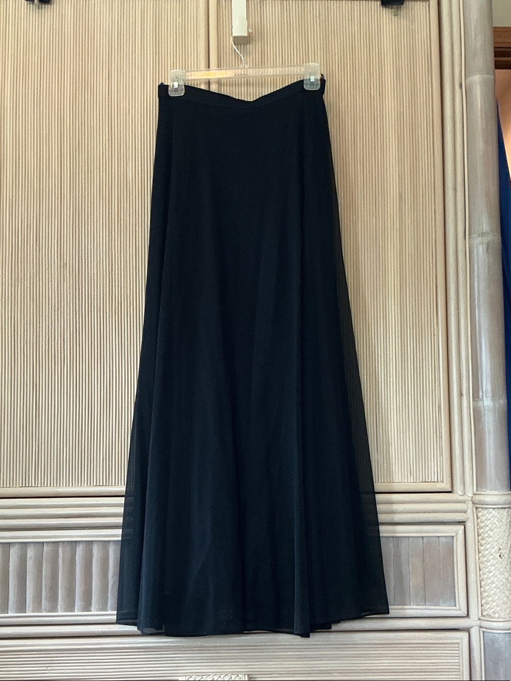 Classic Black Maxi Skirt - Elegant Flared Women's Skirt
